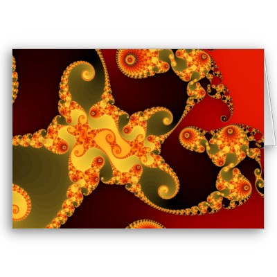 Fiery Tentacles Greetings Card