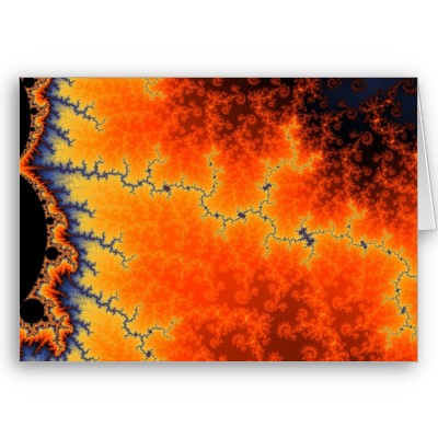 Burning Fault Line Greetings Card