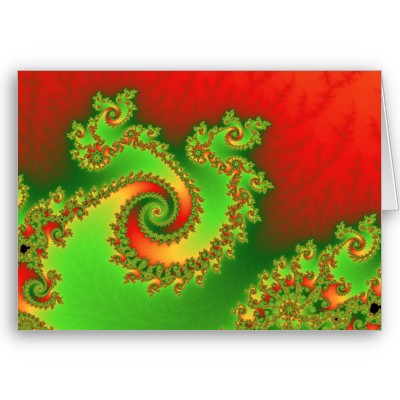 Christmas Triple Twirl Greetings Card