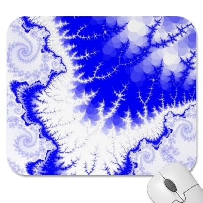 Blue Feathered Star Mousepad