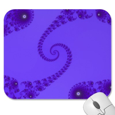 Blue Purple Double Spiral Mousepad