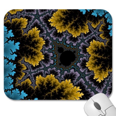 Purple and Orange Coral Mousepad