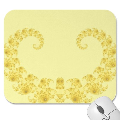 Yellow Gold Heart Mousepad