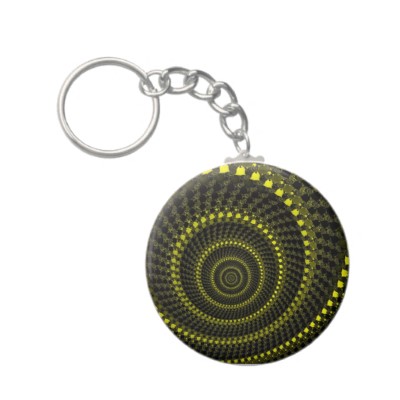 Yellow Circles Keychain