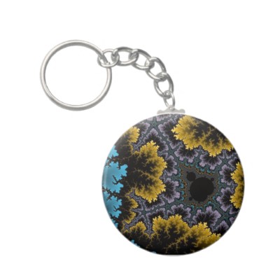 Purple and Orange Coral Keychain