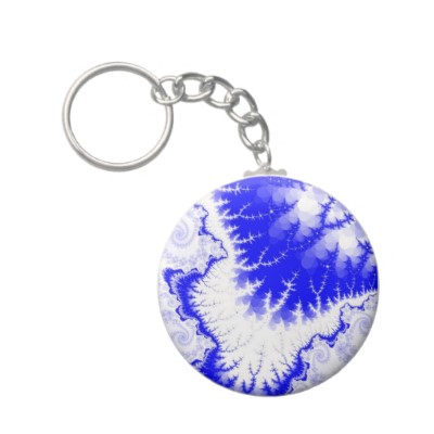 Blue Feathered Star Keychain