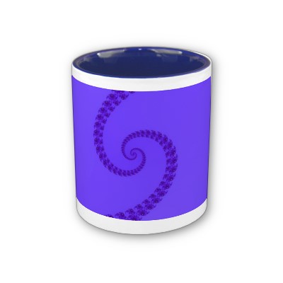 Blue Purple Double Spiral Mug