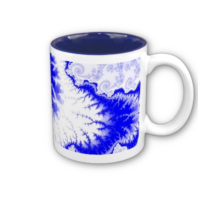 Blue Feathered Star Mug