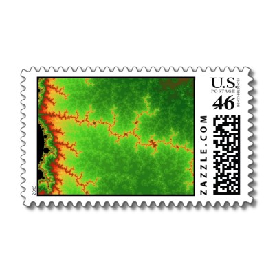 Green Fault Line Postage Stamp