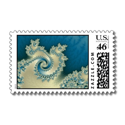 Beach Triple Twirl Postage Stamp