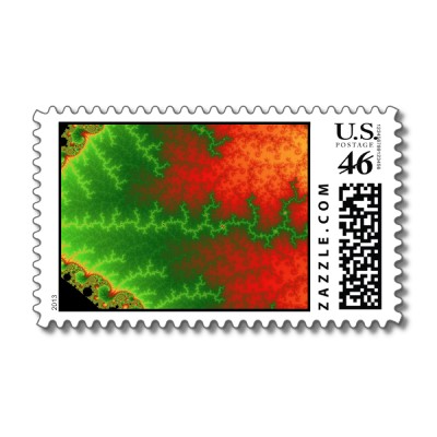 Christmas Zigzag Postage Stamp