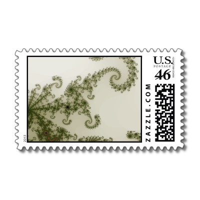 Olive Smoke Postage Stamp