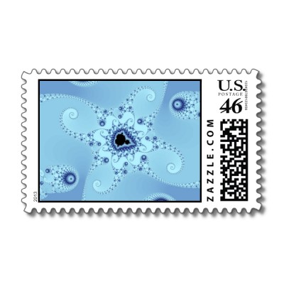 Blue Octopuses Postage Stamp