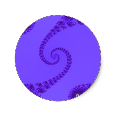 Blue Purple Double Spiral Sticker