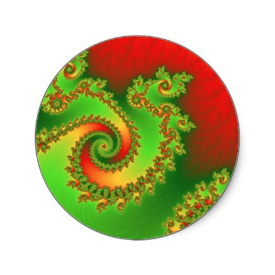 Christmas Triple Twirl Sticker