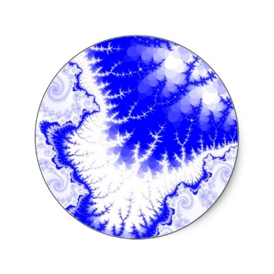 Blue Feathered Star Sticker