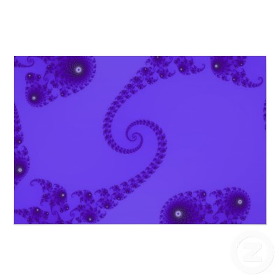 Blue Purple Double Spiral Poster