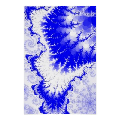 Blue Feathered Star Poster