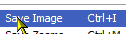 The save image command on the Fractal menu